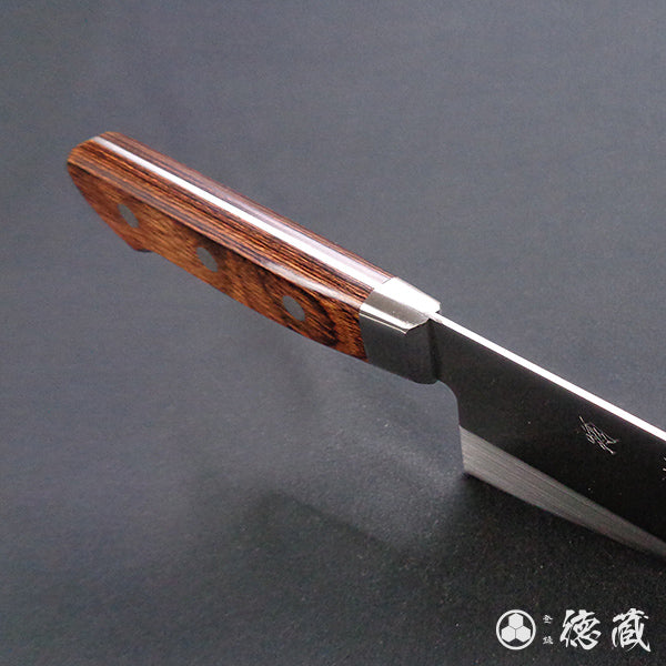 Stainless AUS8 Nakiri Knife Brown Handle