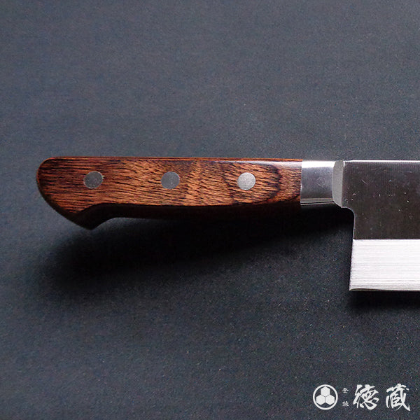 Stainless AUS8 Nakiri Knife Brown Handle