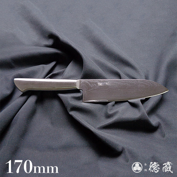 Ａ１０ ダマスカス フルメタル 三徳包丁 – 徳蔵刃物 TOKUZO KNIVES