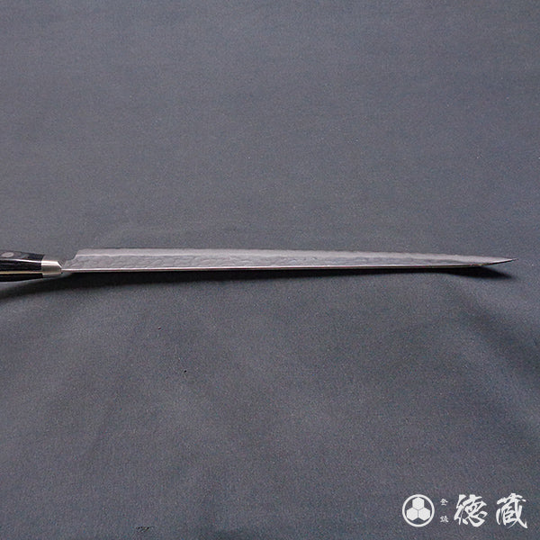 AUS8 槌目仕上 筋引包丁 黒ハンドル