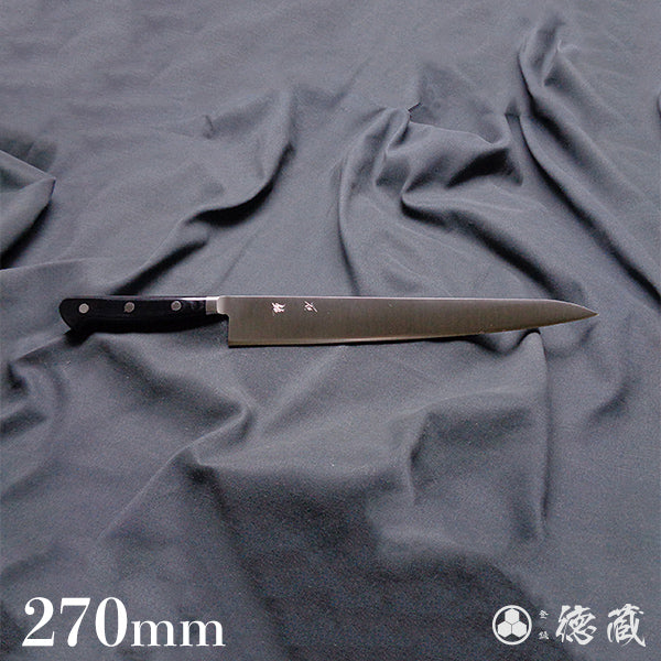 SRS stainless steel Sujihiki knife black handle