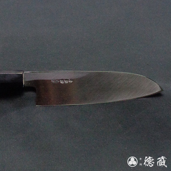 Carbon White Steel No. 2 Left Handed Santoku Knife Park Tree Octagonal Handle