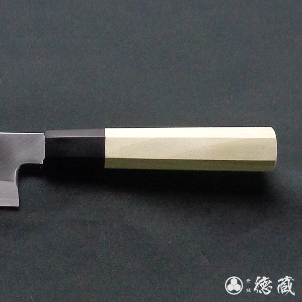 Carbon White Steel No. 2 Left Handed Santoku Knife Park Tree Octagonal Handle