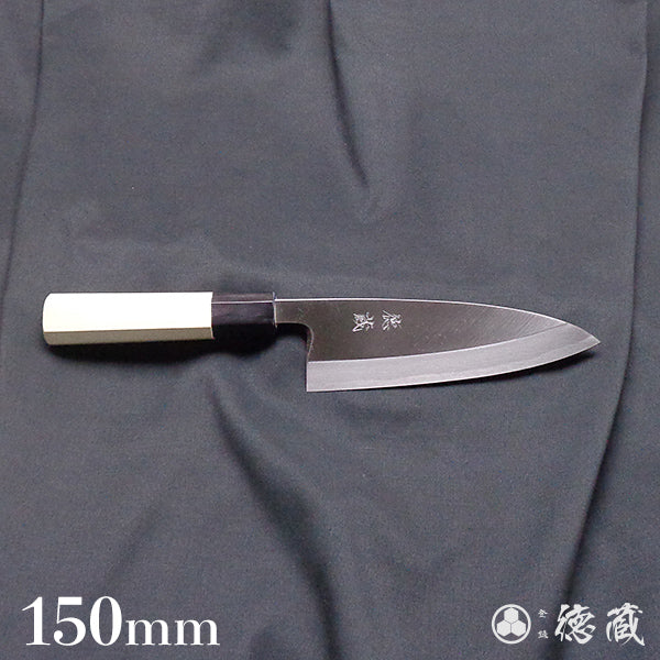 Carbon Blue Steel No. 2 Deba Knife (Fish Knife) Park Tree Octagonal Handle