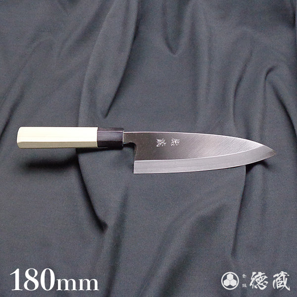 Carbon Blue Steel No. 2 Deba Knife (Fish Knife) Park Tree Octagonal Handle