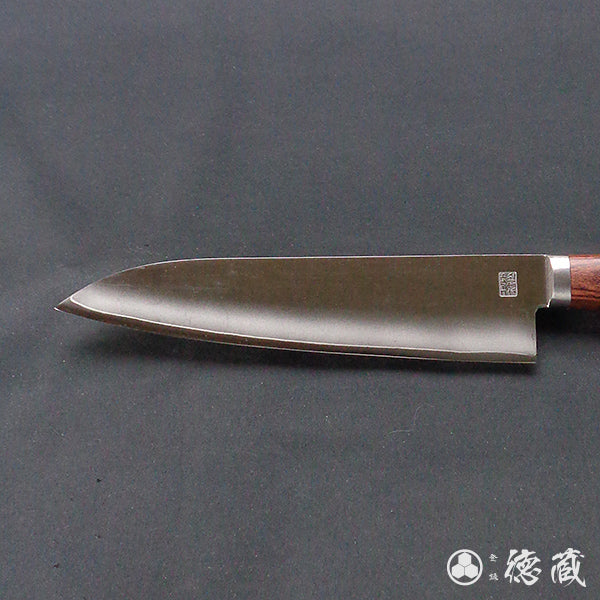 VG1 stainless steel sword-shaped santoku-knife mahogany handle