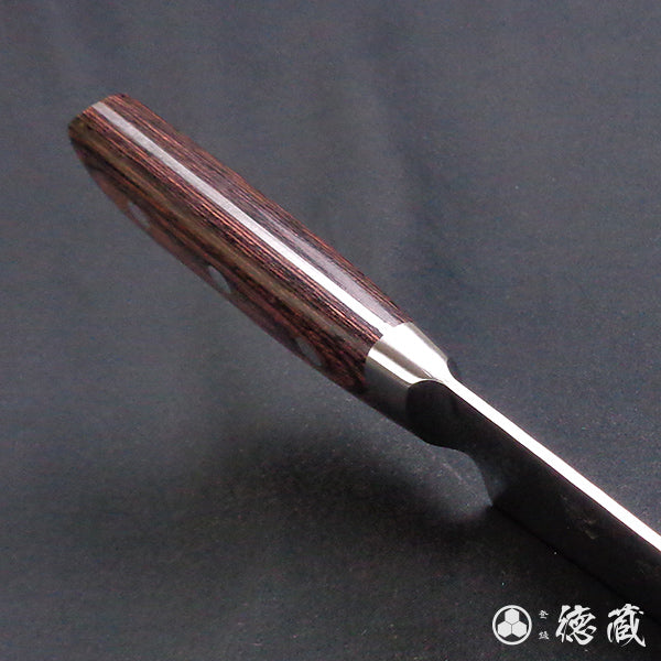 VG10 stainless steel hammered finish santoku-knife mahogany handle