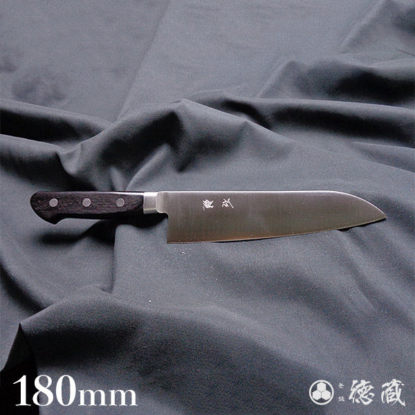 SRS stainless steel Santoku-knife black handle