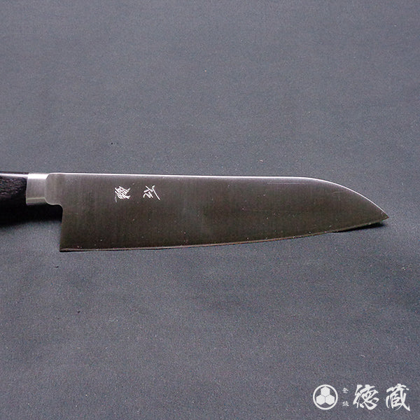 SRS stainless steel Santoku-knife black handle