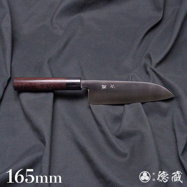 SRS stainless steel polished finish Santoku-knife sandalwood handle