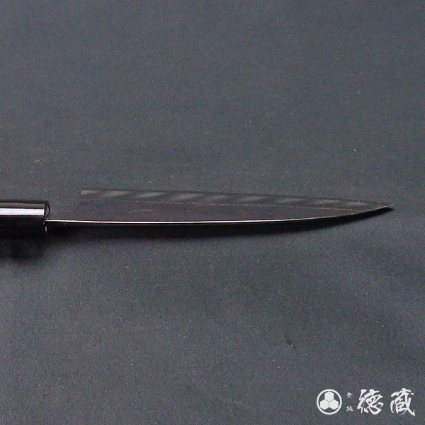 Blue-2 blackened finish Iyo-style funayuki knife
walnut handle