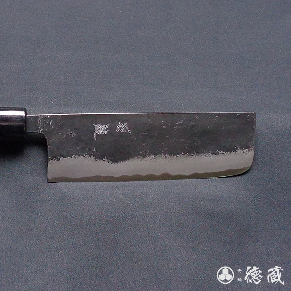blue1 black finish Nakiri-knife walnuts handle