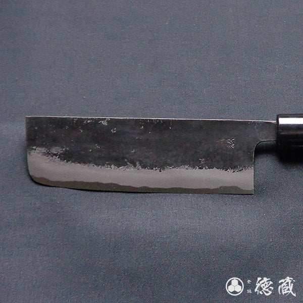 blue1 black finish Nakiri-knife walnuts handle