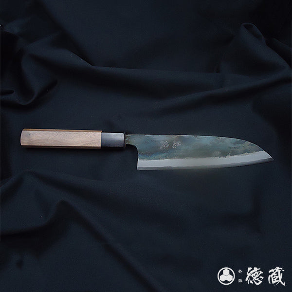 Carbon White Steel No. 1 Santoku Knife Walnuts Tree Octagonal Handle