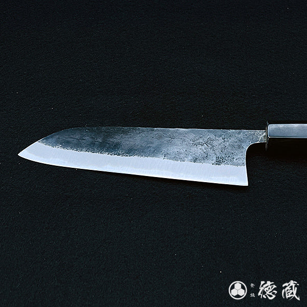 Carbon Blue Steel No. 2 Santoku Knife Park Tree Octagonal Handle