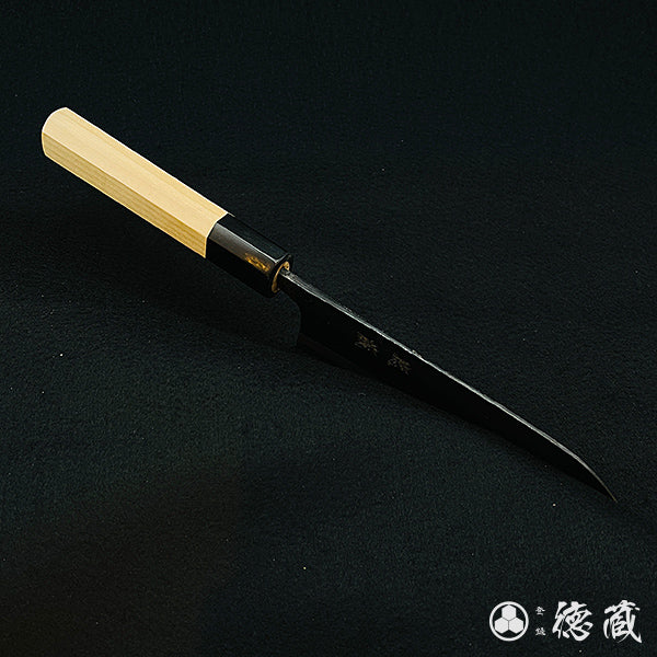 Carbon Blue Steel No. 2 Santoku Knife Park Tree Octagonal Handle