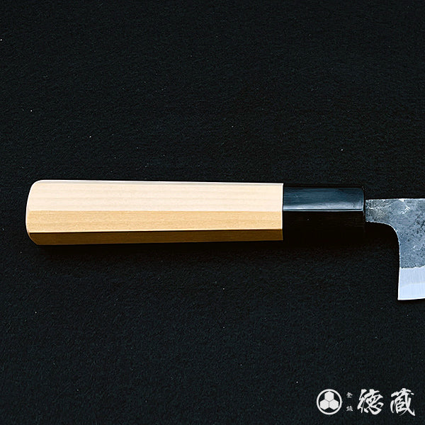Carbon Blue Steel No. 2 Santoku Knife Park Tree Octagonal Handle