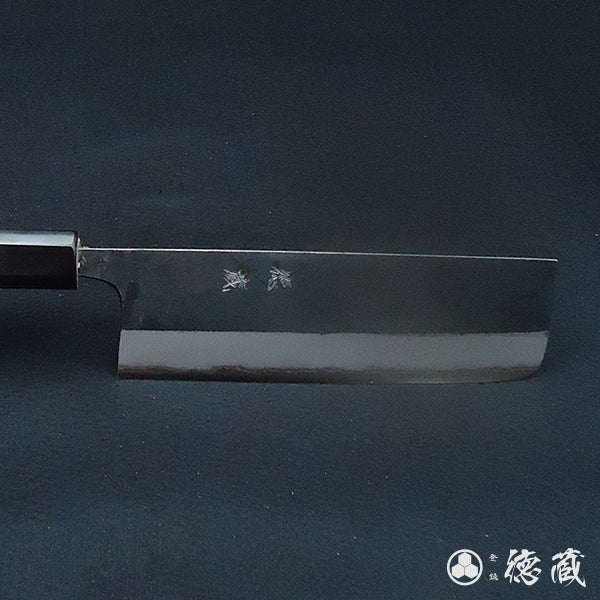 Carbon Blue Steel No. 2 Nakiri Knife Park Tree Octagonal Handle