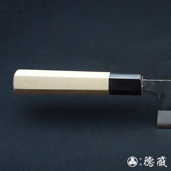 Carbon Blue Steel No. 2 Nakiri Knife Park Tree Octagonal Handle