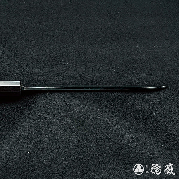 Carbon Blue Steel No. 2 Damascus Steel Santoku Knife Rosewood Octagonal Handle
