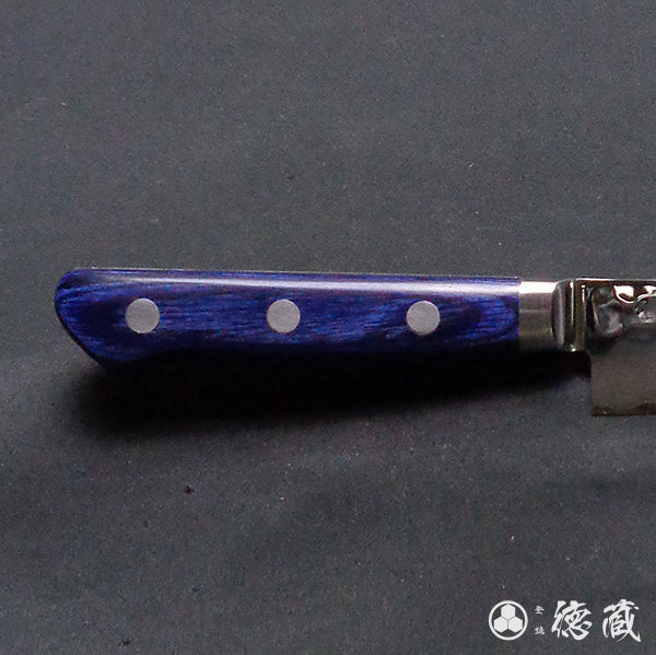 VG10 Damascus hammered finish petty knife blue handle
