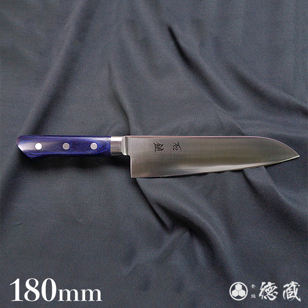 A8 Santoku-knife blue handle