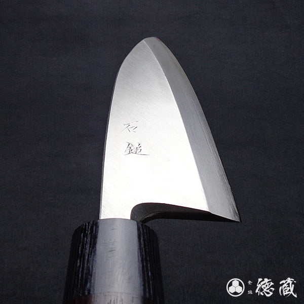 Ginsan (Silver3) stainless steel   thick deba-knife    sandalwood handle