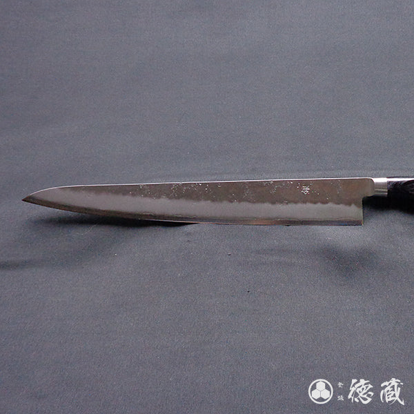 Ginsan (Silver3) stainless steel matt finish Sujihiki-knife black handle