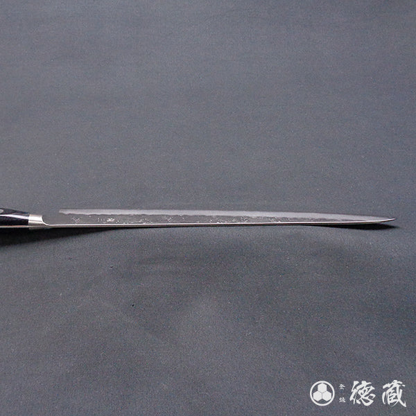 Ginsan (Silver3) stainless steel matt finish Sujihiki-knife black handle