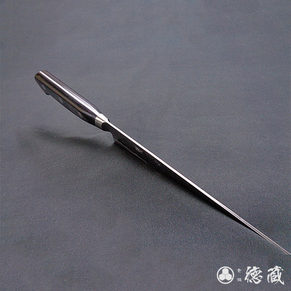Ginsan (Silver3) stainless steel matt finish Sujihiki-knife black handle