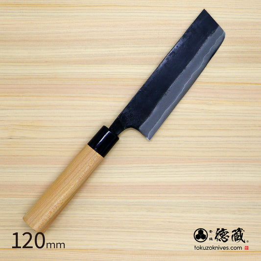 徳蔵　白鋼　黒打仕上　菜切包丁　桜柄