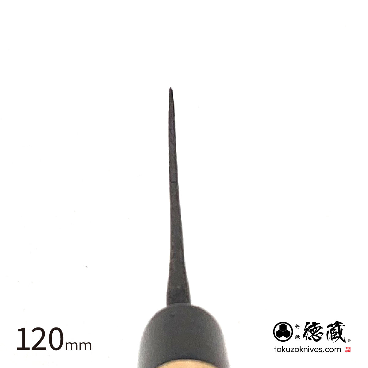 德藏 白钢 黑打厨刀 120mm 樱木柄