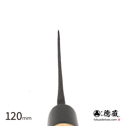 德藏 白钢 黑打厨刀 120mm 樱木柄