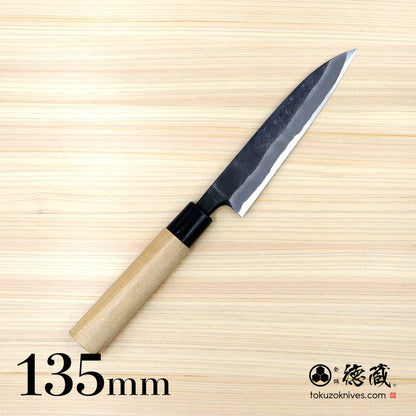 徳蔵 黒打ペティ 白鋼 桜柄