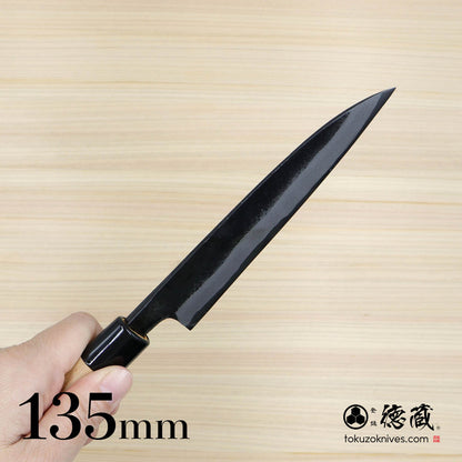 徳蔵 黒打ペティ 白鋼 桜柄