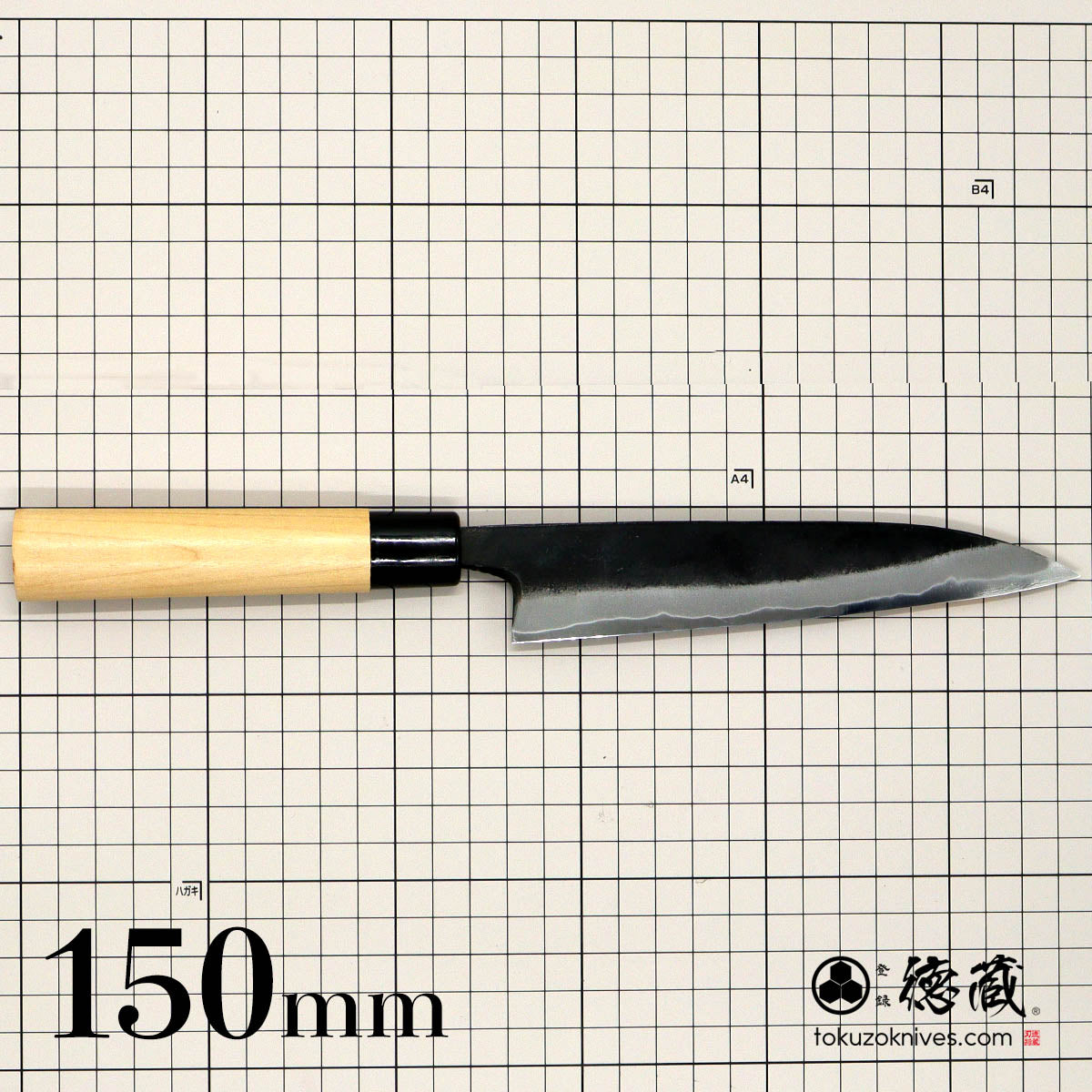 徳蔵 黒打ペティ 白鋼 桜柄