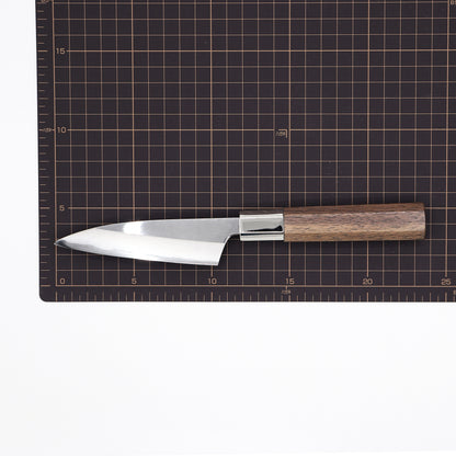 Stainless Silver Steel No. 3 medium-thick petty knife Walnut Octagonal Handle