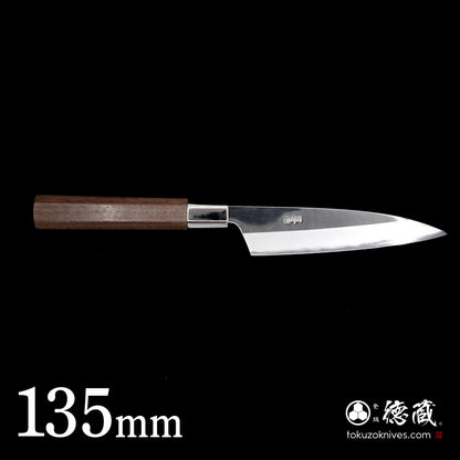 Stainless Silver Steel No. 3 medium-thick petty knife Walnut Octagonal Handle