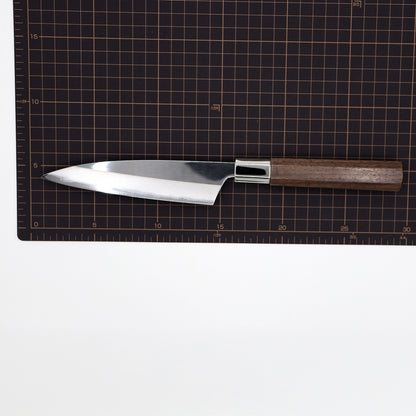 Stainless Silver Steel No. 3 medium-thick petty knife Walnut Octagonal Handle