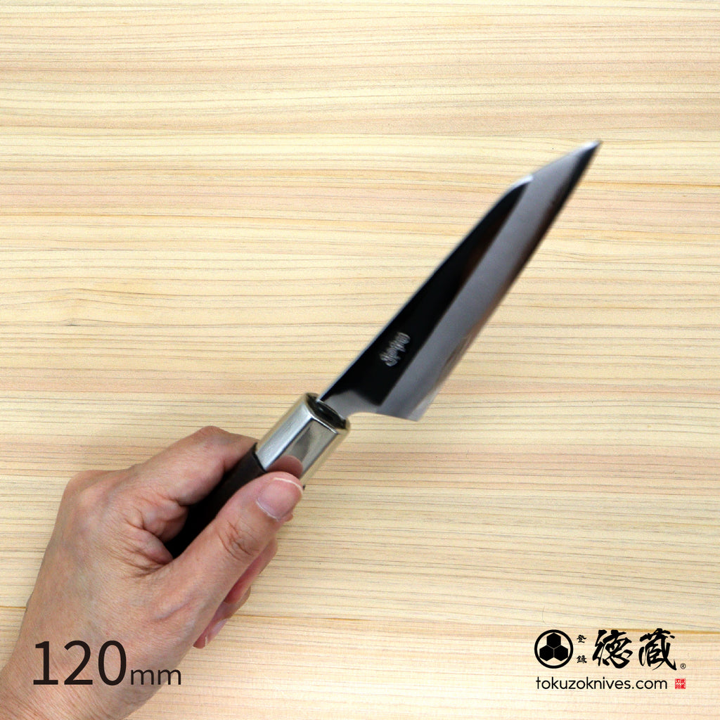 Ginsan (Stainless Silver Steel No. 3）　Petty / Paring Knife　Walnut Octagonal Tensoge Handle