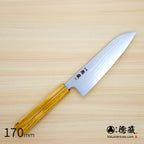 Stainless VG10 Santoku Knife Damascus Steel　Olive Wood Handle