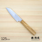 Gin San Kiritsuke Petty Pearskin Finish Olive Wood Handle