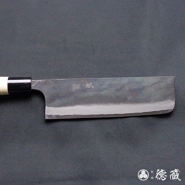 white-1  blackened finish  Nakiri-knife  park handle