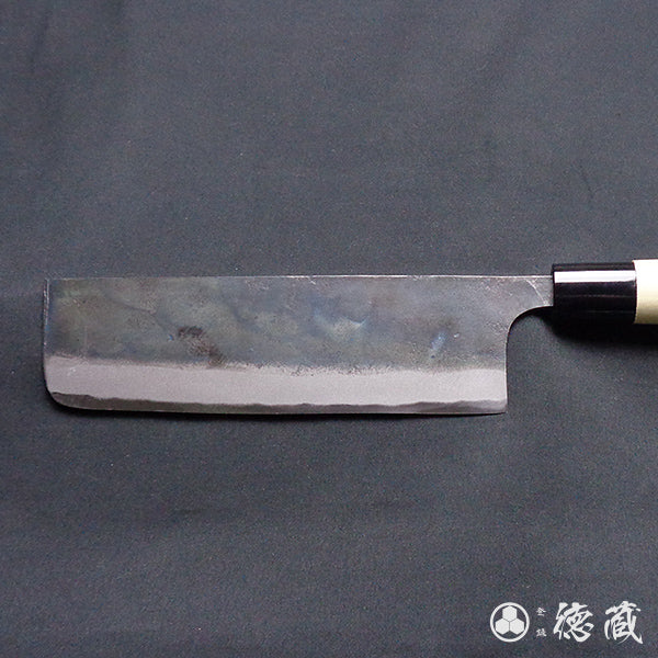 white-1  blackened finish  Nakiri-knife  park handle