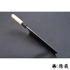 白一　黒打仕上　菜切包丁　朴柄