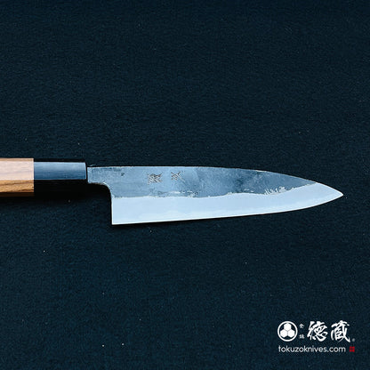 Blue S, black finish, chopping knife, walnut octagonal handle