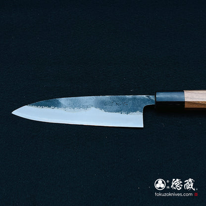 Blue S, black finish, chopping knife, walnut octagonal handle