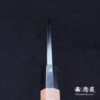 青二　磨き仕上　厚出刃包丁　胡桃八角柄