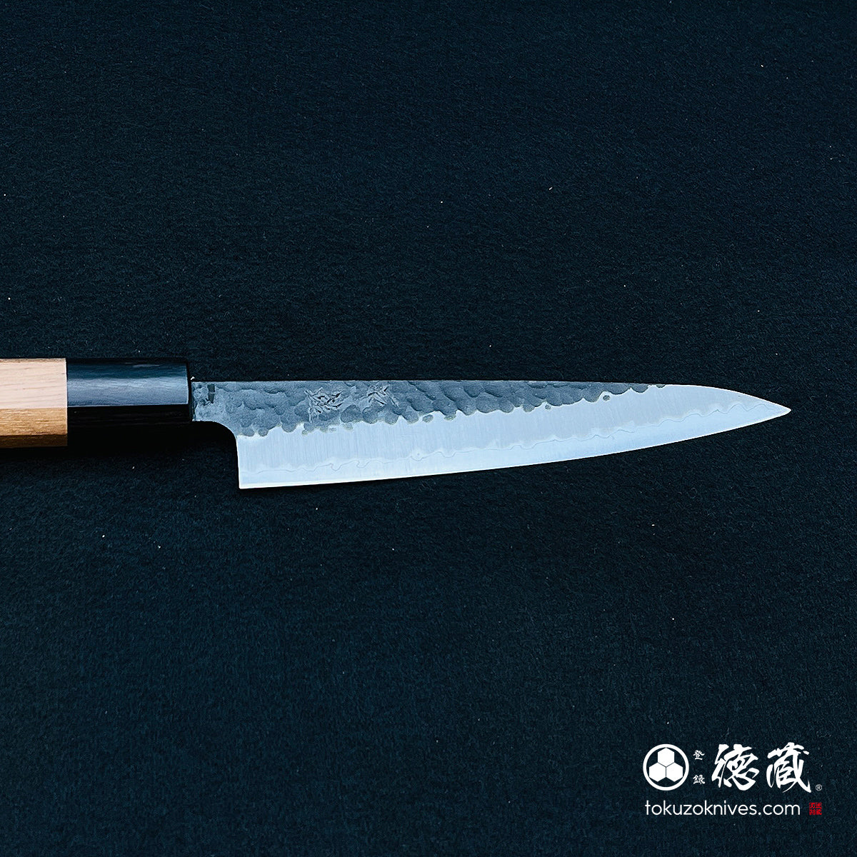 Blue S Petty knife with walnut octagonal handle