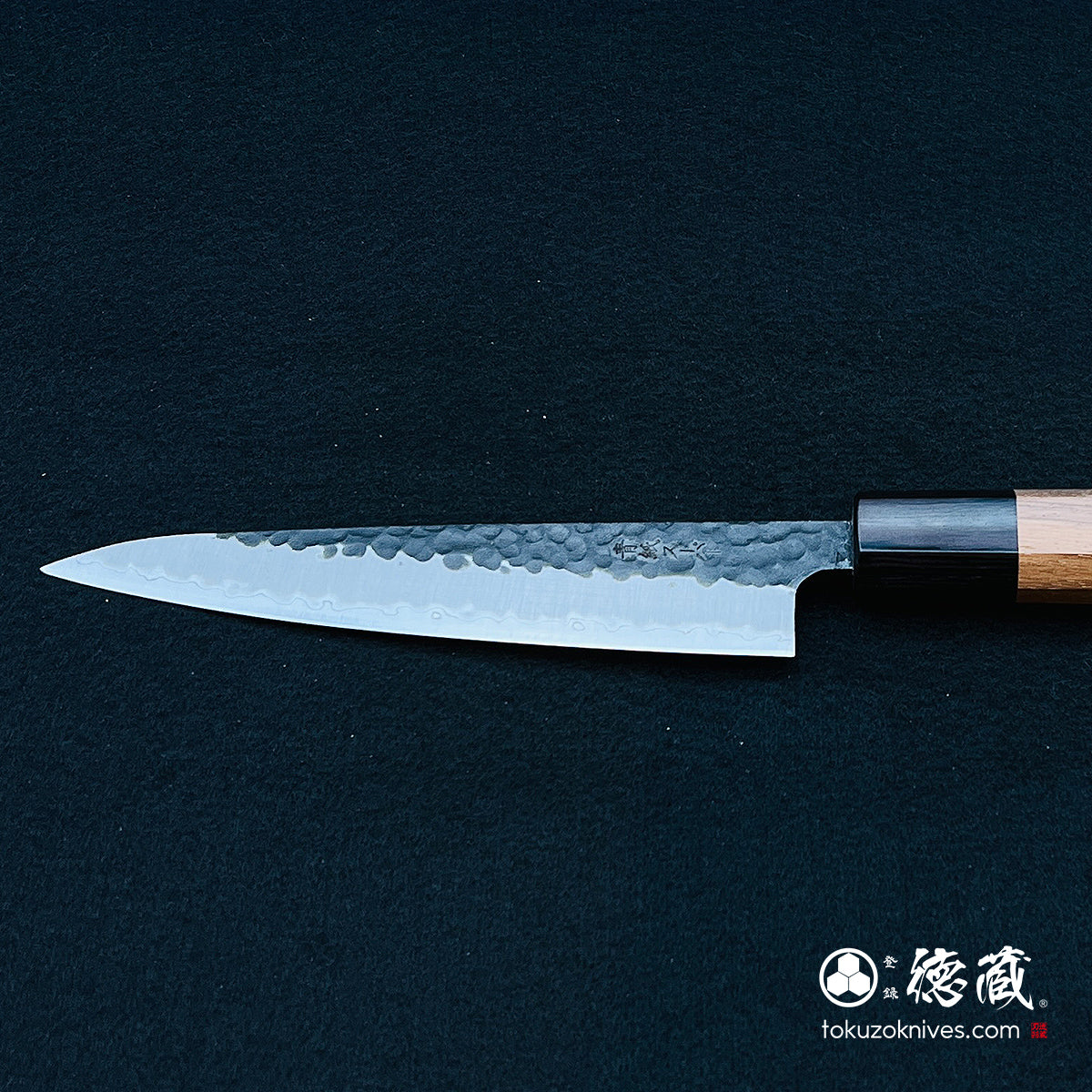 Blue S Petty knife with walnut octagonal handle